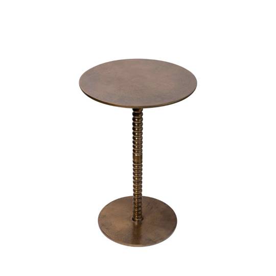 Faro Aluminium Side Table Antique Brass